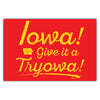 Iowa! Give it a Tryowa! Red Postcard - Bozz Prints