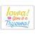 Iowa! Give it a Tryowa! White Greeting Card - Bozz Prints