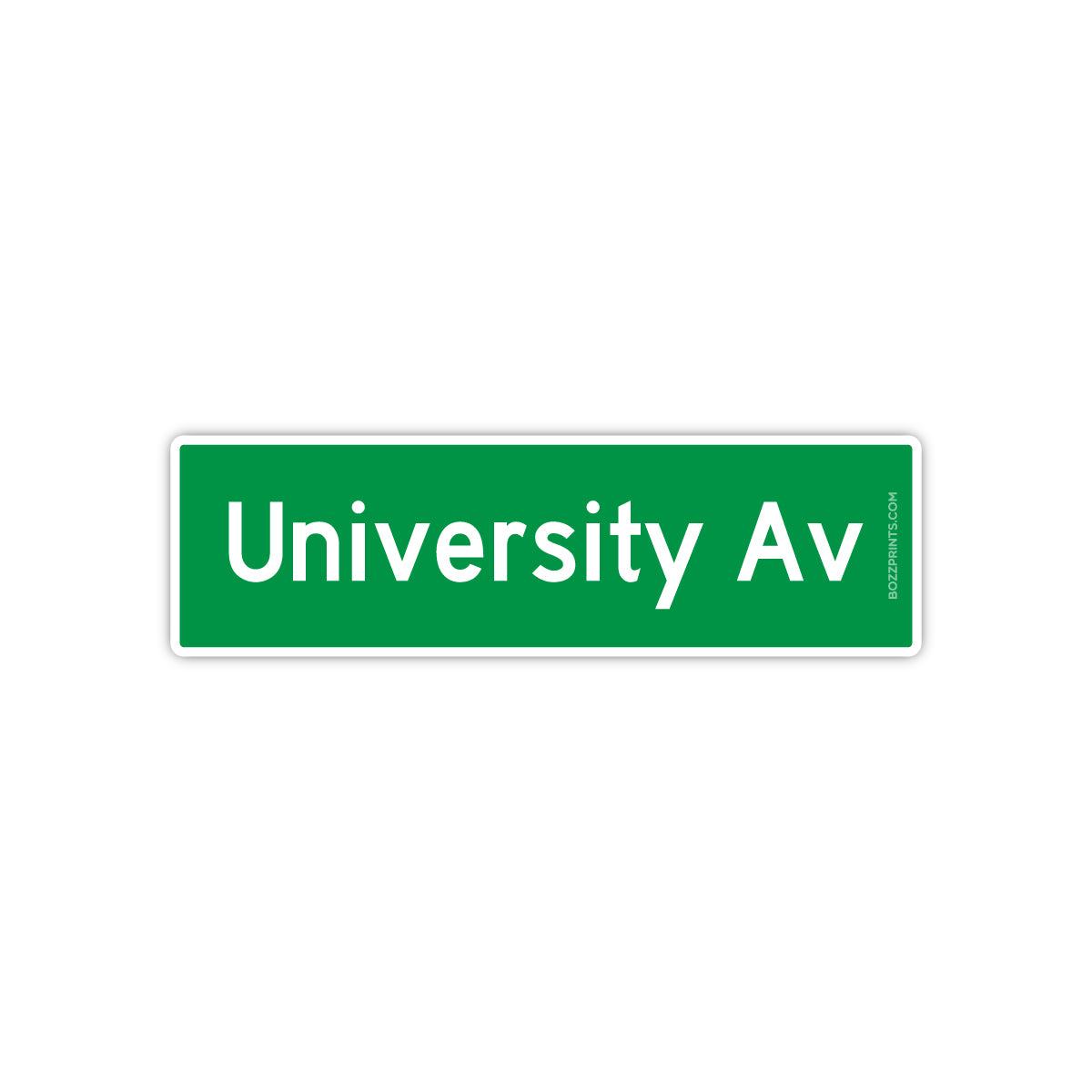 University Avenue - Des Moines Street Signs - Bozz Prints