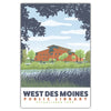 West Des Moines Library Postcard - Bozz Prints