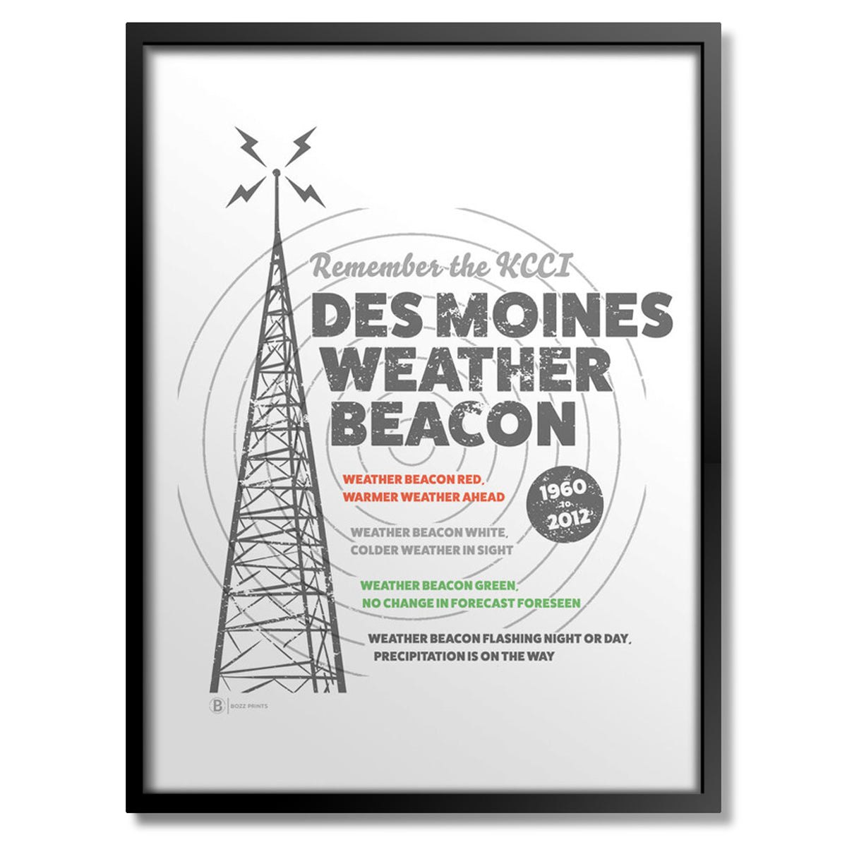 Des Moines Weather Beacon Print - Bozz Prints