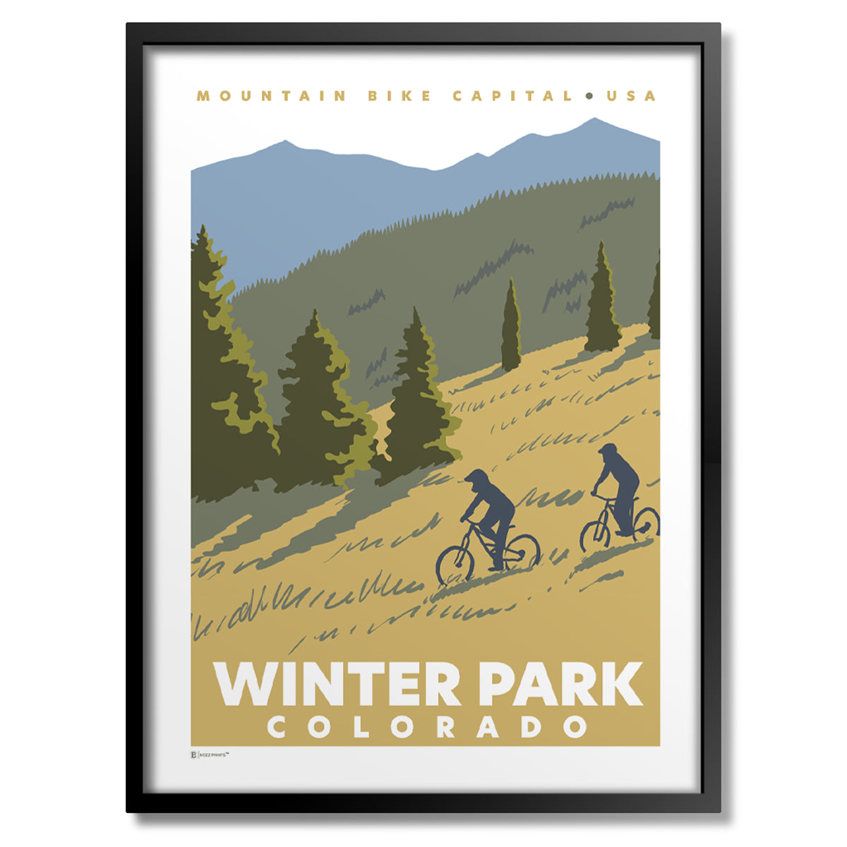 Winter Park Biking Print - Bozz Prints