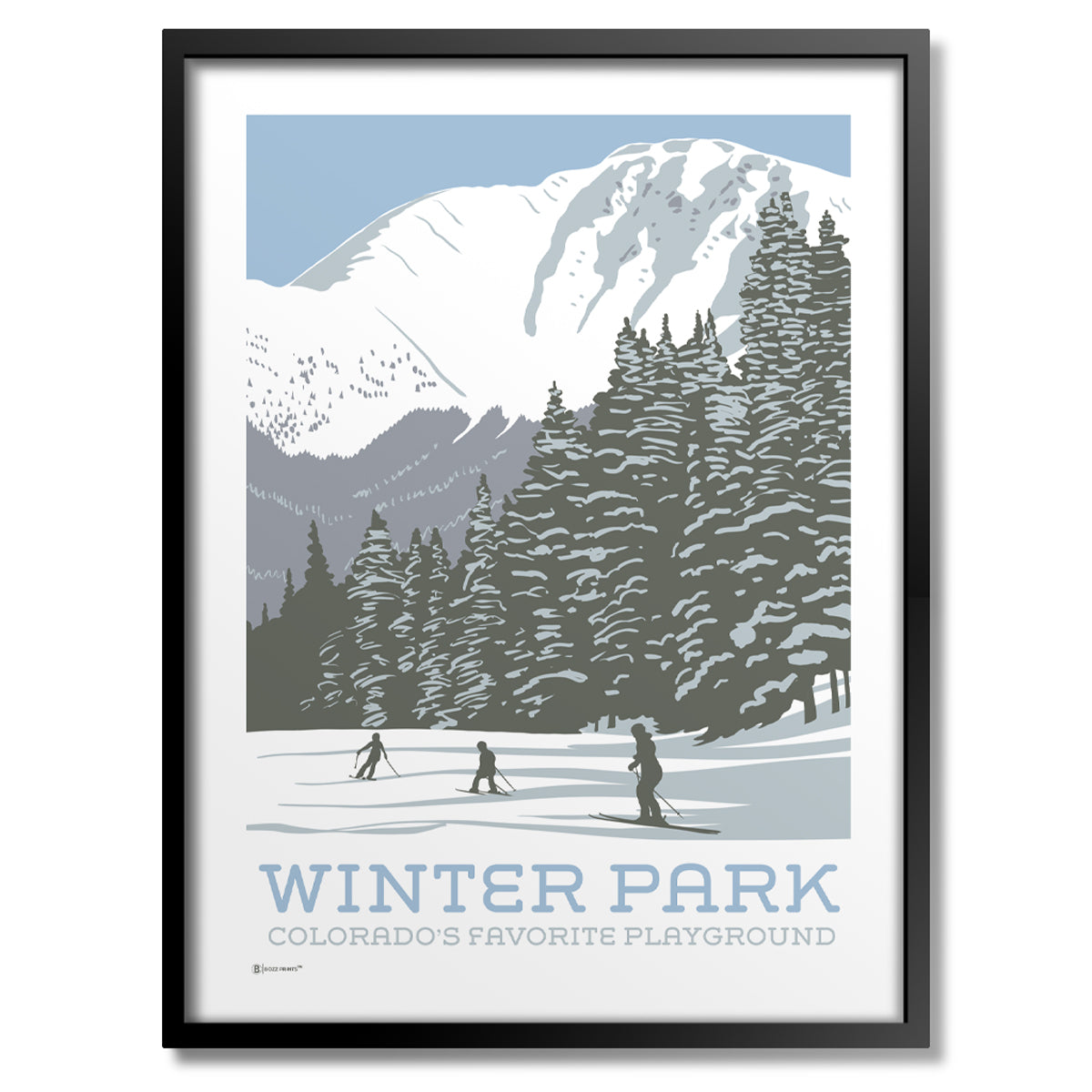 Winter Park Skiing Print - Bozz Prints