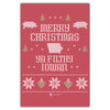 Merry Christmas Ya Filthy Iowan Red Postcard - Bozz Prints