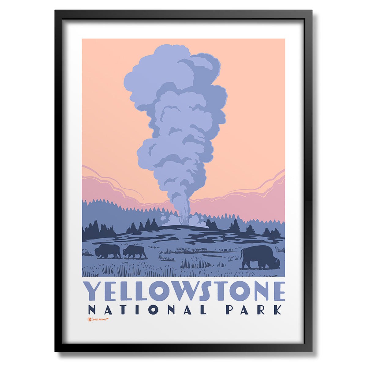 Yellowstone National Park Old Faithful Print - Bozz Prints