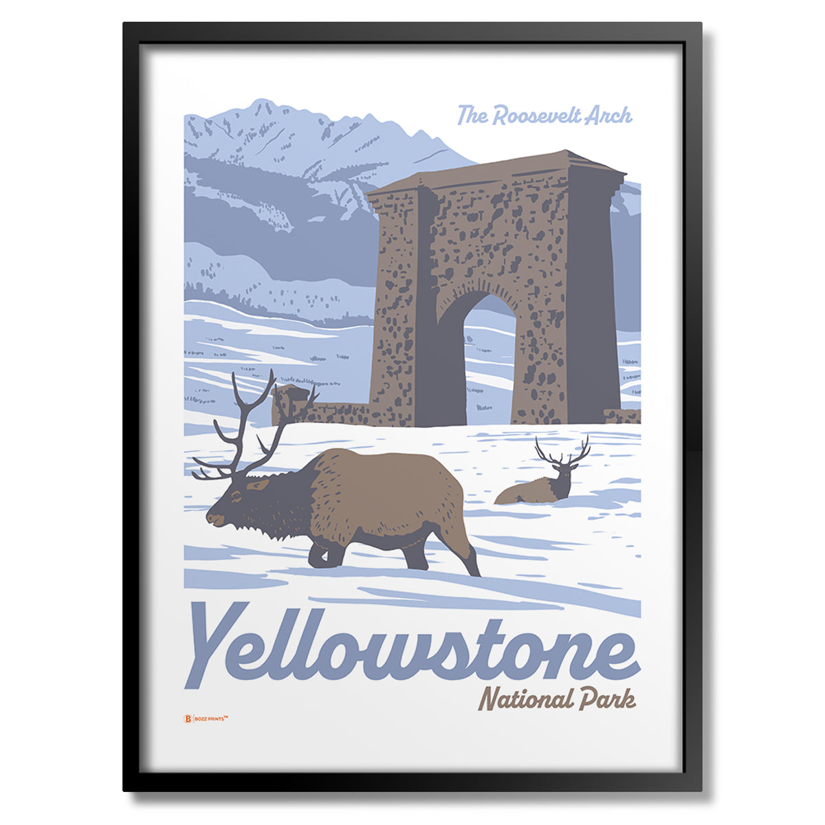 Yellowstone National Park Roosevelt Arch Print - Bozz Prints