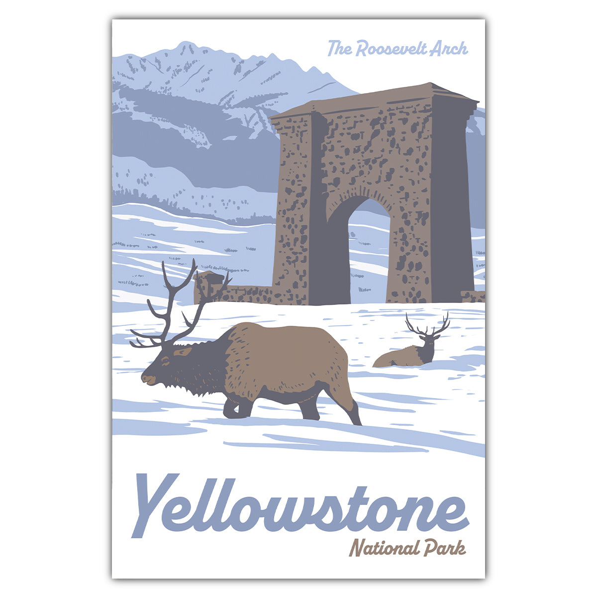 Yellowstone National Park Roosevelt Arch Postcard - Bozz Prints
