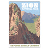 Zion National Park Explore Angels Landing Postcard - Bozz Prints