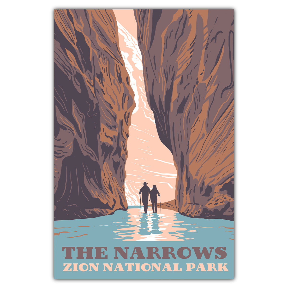 Zion National Park The Narrows Postcard - Bozz Prints